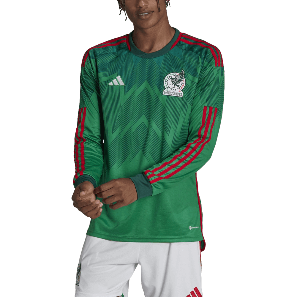 Adidas Men's Mexico 2022 World Cup Long Sleeve Home Jersey - Image 3