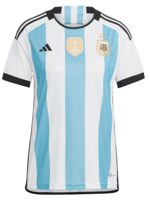 Adidas Argentina 2022 Womens 3-Star Winners Home Jersey